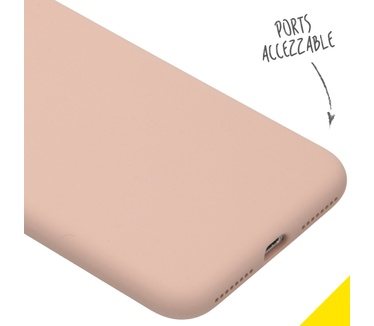 Accezz Liquid Silicone Backcover iPhone 8 Plus / 7 Plus - Pink Sand (iPhone 8 Plus, iPhone 7 Plus) Roze