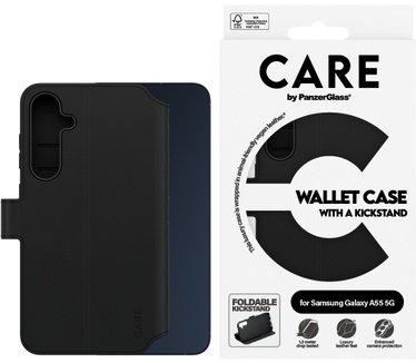PanzerGlass CARE Feature Wallet Case Kickstand Samsung A55 5G