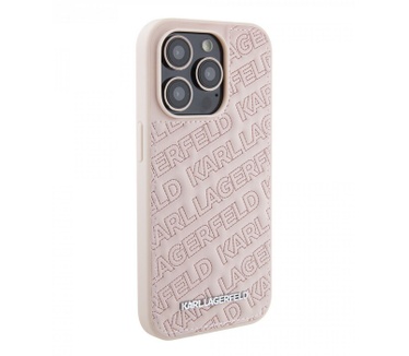 Karl Lagerfeld Quilted Pattern Case - iPhone 15 Pro (6.1") - Roze Roze