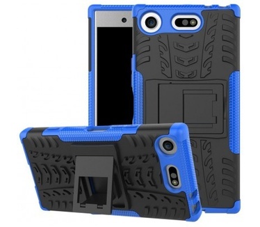 qMust Sony Xperia XZ1 Compact Rugged Hybrid Hoesje Blauw