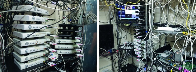 Eurojust illegale tv servers (foto door Italiaanse politie)