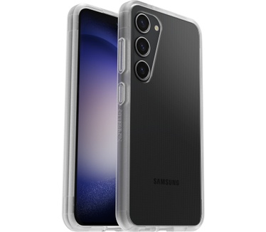 Otterbox OtterBox React-hoesje voor Galaxy S23, schokbestendig, valbestendig, ultradun, beschermende, getest volgens militaire standaard, Antimicrobieel, Clear