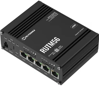 Teltonika RUTM56 - wireless router - WWAN - Wi-Fi 5 - 5G 4G 3G 2G - DIN rail mountable wall-mountable surface-mountable - Wireless router 802.11a/b/g/n/Wi-Fi 5 Wave 2