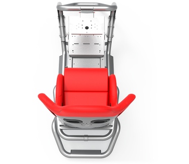 RSeat N1 - Zilver/Rood