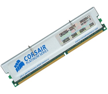 256MB PC3200 DDR, CL2 (Corsair CMX256A-3200XLPT)