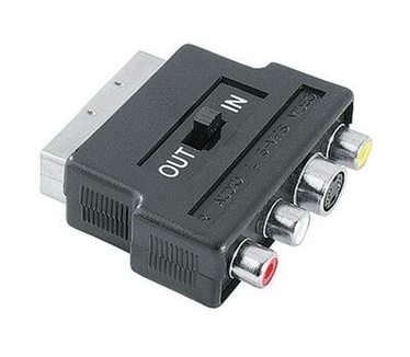 Hama Video Adapter 4-pin S-VHS Socket/3 RCA (phono) Jacks - Scart Plug