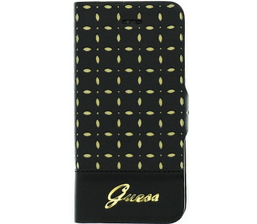 Guess Gianina Folio Book Case voor Apple iPhone 4/4S Zwart