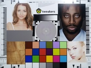 Samplefoto's budget-Androids testkaart goed licht