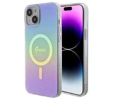Guess Iridescent MagSafe Back Case - iPhone 15 Plus (6.7") Paars Paars