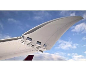 De inklapbare vleugel van de 777X (beeld: Boeing)