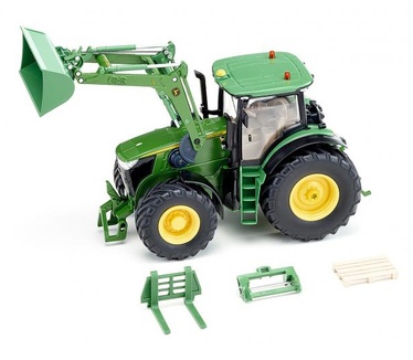 Siku Control, John Deere 7310R Tractor met voorlader groen metaal,kunststof 1:32 op afstand bestuurbaar via bluetooth-app excl. controller