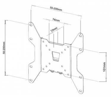 Techly 13-37" Wall Bracket for LED LCD TV Fixed White" ICA-LCD 114WH