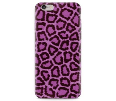 Just in Case iPhone 6/6S hoesje Luipaard Paars Zwart