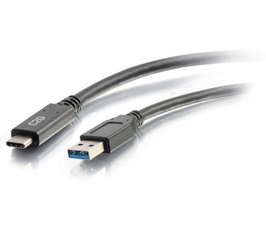 CablesToGo 0.9m (3ft) USB C Cable - USB A 3.0 (3A) - M/M USB Type C Cable - Black