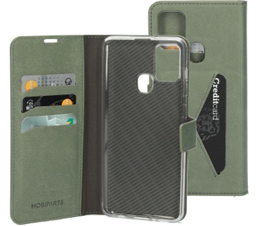Mobiparts Classic Wallet Case Samsung Galaxy A21s (2020) Stone Green