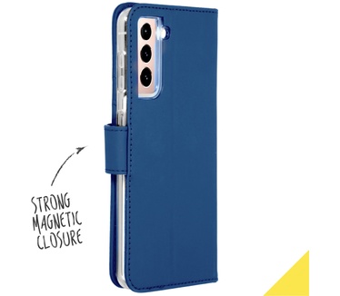 Accezz Wallet Softcase Bookcase Samsung Galaxy S21 - Donkerblauw (Galaxy S21) Blauw