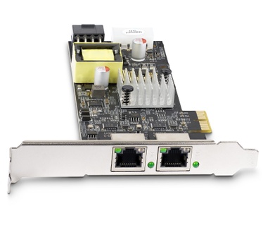 Startech.com 2-Port 2.5Gbps NBASE-T PoE Netwerkkaart, Dual Intel I225-V, 802.3af/at PoE+ Multi-Gigabit NIC, PCI Express Server LAN Kaart, LP4/8-Pin PCIe-Powered