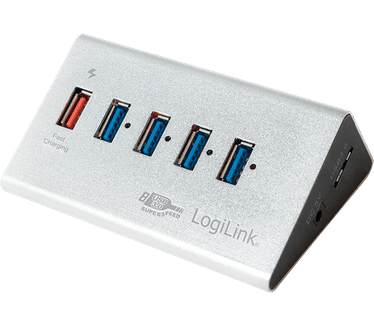 LogiLink UA0227 4 poorten USB 3.0 hub Zilver