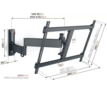 Vogel's TVM 3645 Zwart