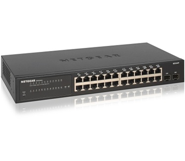 Netgear GS324T Managed Gigabit Ethernet (10/100/1000) Zwart