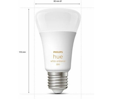 Philips Hue White Ambiance E27 800 lumen Bluetooth (4-pack)