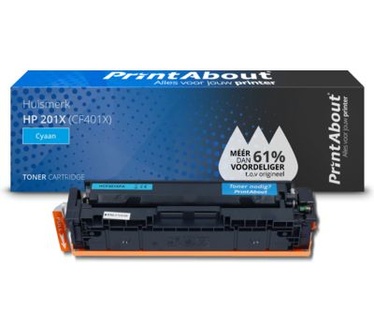 HP 201X (CF401X) Toner Cyaan Hoge capaciteit PrintAbout Huismerk