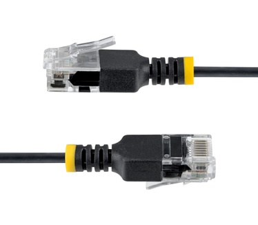 Startech.com 50cm Ultra Dunne CAT6a Netwerkkabel, Zwart, Snagless, UTP, 34AWG Pure Koperdraad, Dunne RJ45 Patchkabel, Fluke Channel Getest