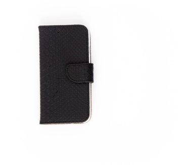 Schubben design Lederen Bookcase hoesje voor de Apple iPhone 8 - Zwart (Apple iPhone 8) Zwart