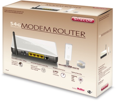 Sitecom  WL-578 Wireless Network ADSL 2+ Modem Router 54g