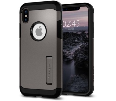 Spigen Apple iPhone X Hoesje Tough Armor Grijs