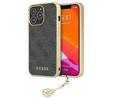 Guess 4G Charms Hard Case - Apple iPhone 13 Pro (6.1") - Grijs Grijs