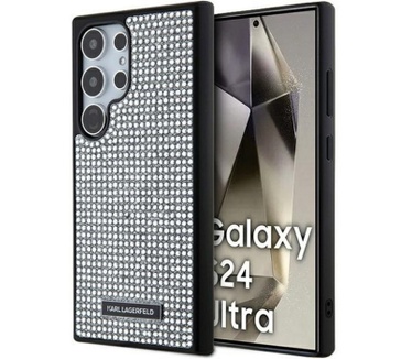 Karl Lagerfeld Rhinestones Back Case - Galaxy S24 Ultra - Zilver Zilver