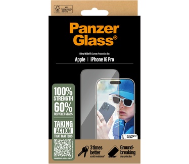 PanzerGlass iPhone 16 Pro Gehard Glas Edge to Edge Screenprotector