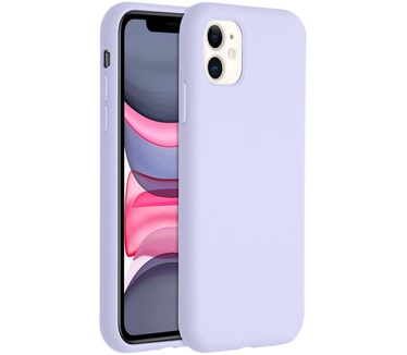 Accezz Liquid Silicone Backcover iPhone 11 - Paars (iPhone 11) Paars