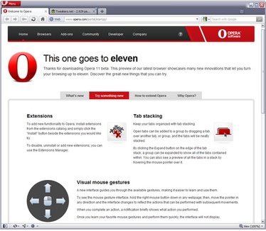 Opera 11.00 build 1111 bèta 1 screenshot (481 pix)