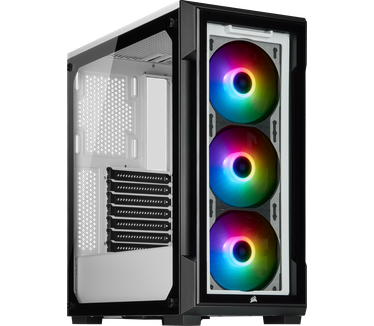 Corsair iCUE iCUE 220T RGB Tempered Glass Mid-Tower Smart Case — White