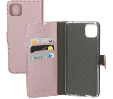 Mobiparts Saffiano Wallet Case Samsung Galaxy A22 5G (2021) Pink