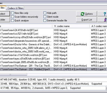 AVIcodec screenshot