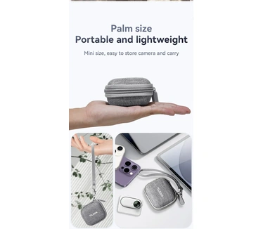 Telesin opbergcase Hard Shell voor Insta360 GO 3 - Grijs Grijs