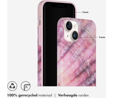 Selencia Aurora Fashion Backcover iPhone 14 - Duurzaam hoesje - 100% gerecycled - Ocean Shell Purple