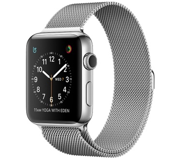 Apple Watch 2 (Milanese polsband, 42mm) Zilver (Zilver)