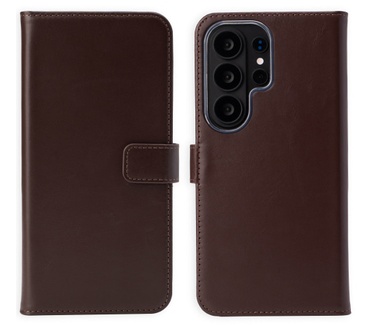 Selencia Echt Leren Bookcase Samsung Galaxy S26 Ultra - Bruin