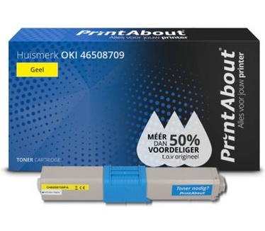PrintAbout Huismerk OKI 46508709 Toner Geel