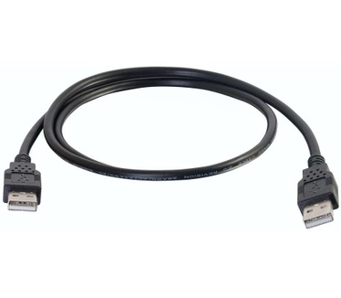 CablesToGo 2m USB 2.0 A mannelijk naar A mannelijke kabel – Zwart