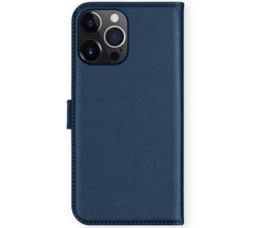 Selencia Echt Lederen Bookcase iPhone 13 Pro - Blauw