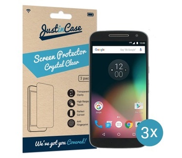 Just in Case Motorola Moto E3 Screenprotector - 3 stuks - Crystal Clear