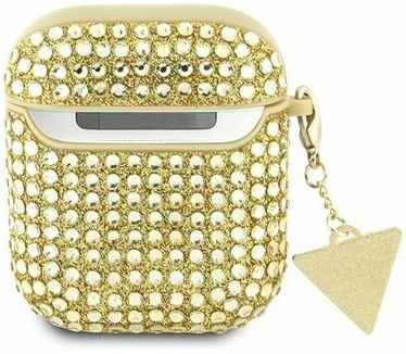 Guess Rhinestones Airpods Case - Apple Airpods 1 & 2 - Goud