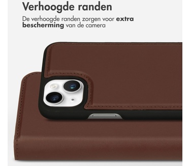 Accezz Premium Leather 2 in 1 Wallet Bookcase iPhone 14 Plus - Bruin