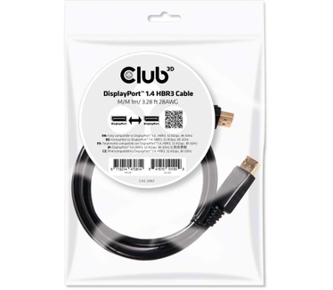 Club 3D DisplayPort 1.4 Kabel 1 meter HBR3 8K60Hz