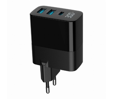 Gembird TA-UC-PDQC30LCD-BK-02